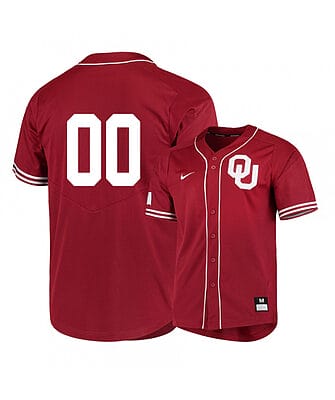 Custom Oklahoma Sooners Baseball Jersey Name And Number College Red Elite