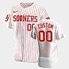 Custom Oklahoma Sooners Baseball Jersey Name And Number College White Vapor Prime