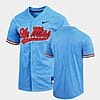 Custom Ole Miss Baseball Jersey Name And Number Rebels College Blue Elite