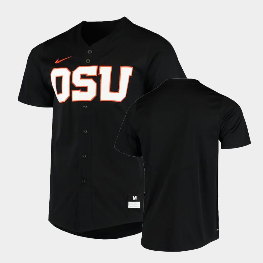Custom Oregon State Baseball Jersey Name And Number Beavers College Black