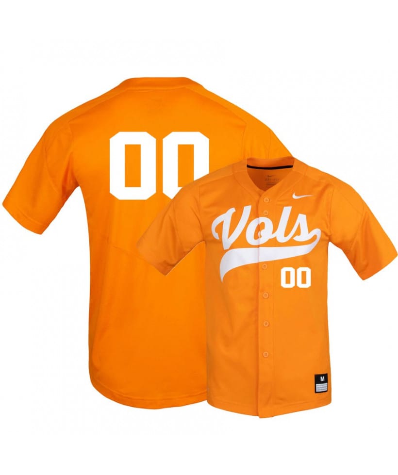 Custom Tennessee Vols Baseball Jersey Name And Number College Orange Elite