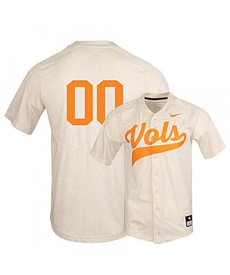 Custom Tennessee Vols Baseball Jersey Name And Number College White Elite