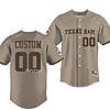 Custom Texas Aggies Baseball Jersey Name and Number NCAA College Khaki Alternate Corps of Cadets