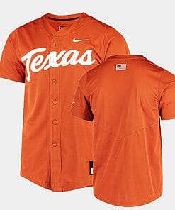 Custom Texas Longhorns Baseball Jersey Name And Number College Orange