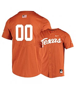 Custom Texas Longhorns Baseball Jersey Name And Number College Orange Elite