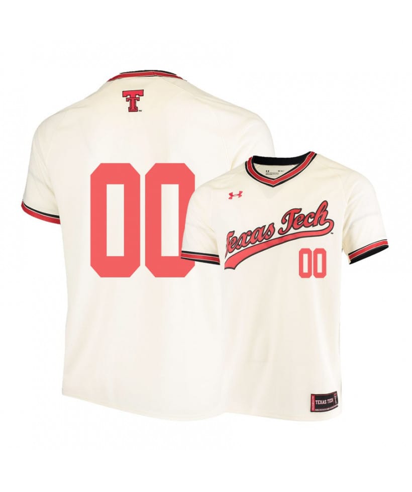 Custom Texas Tech Baseball Jersey Name And Number Under Armour Red Raiders College Red