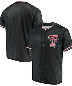 Custom Texas Tech Baseball Jersey Name And Number Red Raiders College Black