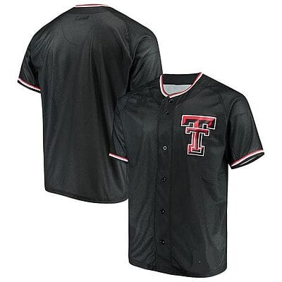 Custom Texas Tech Baseball Jersey Name And Number Red Raiders College Black