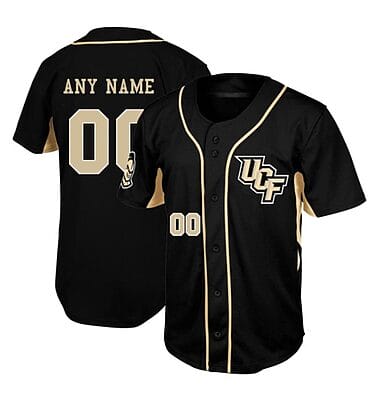 Custom UCF Knights Baseball Jersey Name and Number College Black New