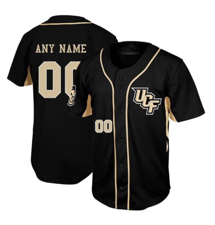 Custom UCF Knights Baseball Jersey Name and Number College Black New
