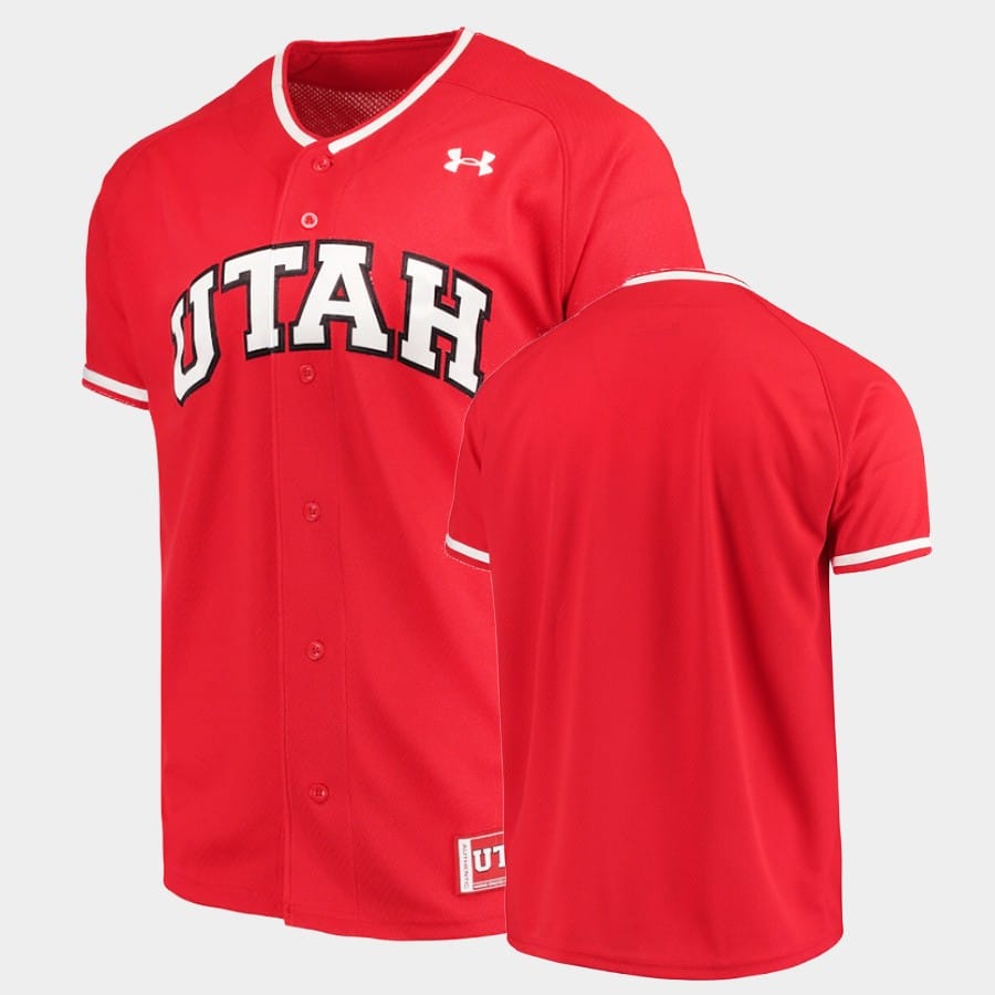 Custom Utah Utes Baseball Jersey Name And Number College Red