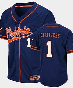 Custom Virginia Cavaliers Baseball Jersey Name And Number College Navy