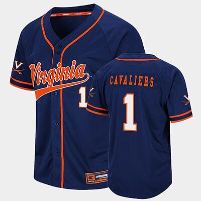 Custom Virginia Cavaliers Baseball Jersey Name And Number College Navy