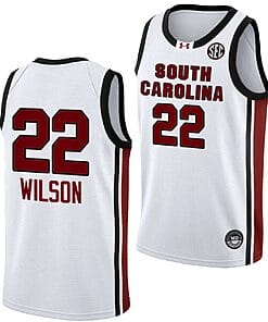 Aja Wilson Jersey #22 South Carolina Gamecocks College Basketball 2023-24 White