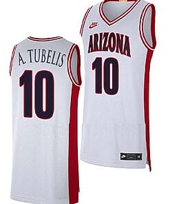 Azuolas Tubelis Jersey #10 Arizona Wildcats College Basketball Maui Invitational Champs White
