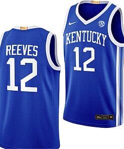 Antonio Reeves Jersey #12 Kentucky Wildcats Replica Basketball Blue Away Elite