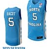 Armando Bacot Jersey #5 North Carolina Tar Heels Replica College Basketball 2023-24 Blue