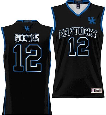 Antonio Reeves Jersey #12 Kentucky Wildcats Basketball Lightweight Black