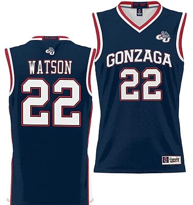 Anton Watson Jersey #22 Gonzaga Bulldogs NIL College Basketball Lightweight Black
