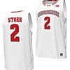 AJ Storr Jersey #2 Wisconsin Badgers By the Players Basketball 2023-24 White
