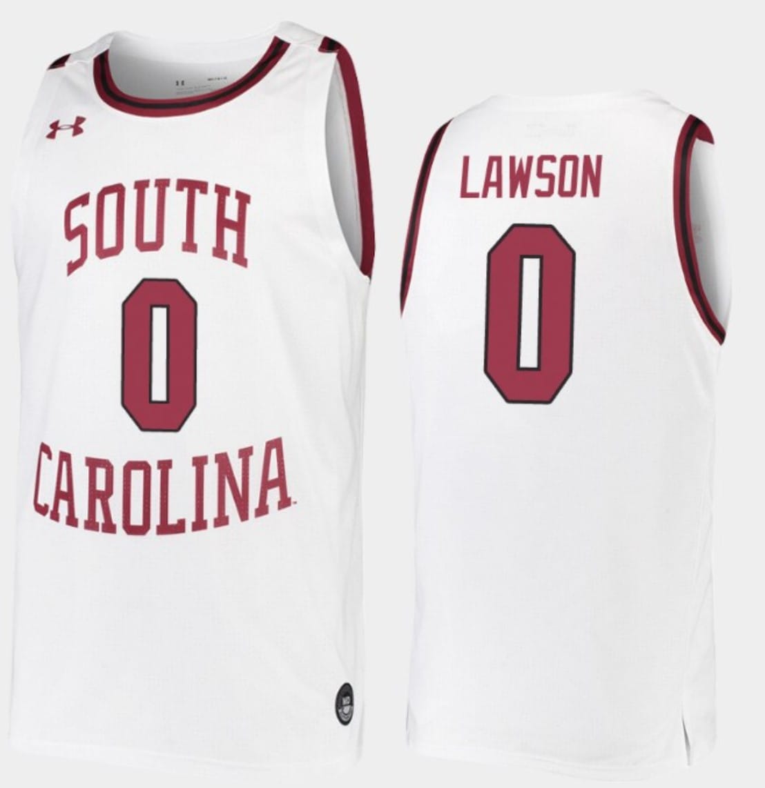 AJ Lawson Jersey #0 South Carolina Gamecocks College Basketball White Replica