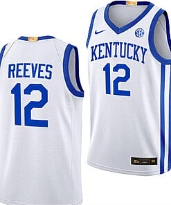 Antonio Reeves Jersey #12 Kentucky Wildcats Replica Basketball Home White Elite
