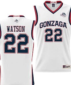Anton Watson Jersey #22 Gonzaga Bulldogs NIL College Basketball Lightweight White