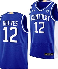 Antonio Reeves Jersey #12 Kentucky Wildcats Basketball Royal Throwback Go Big Blue