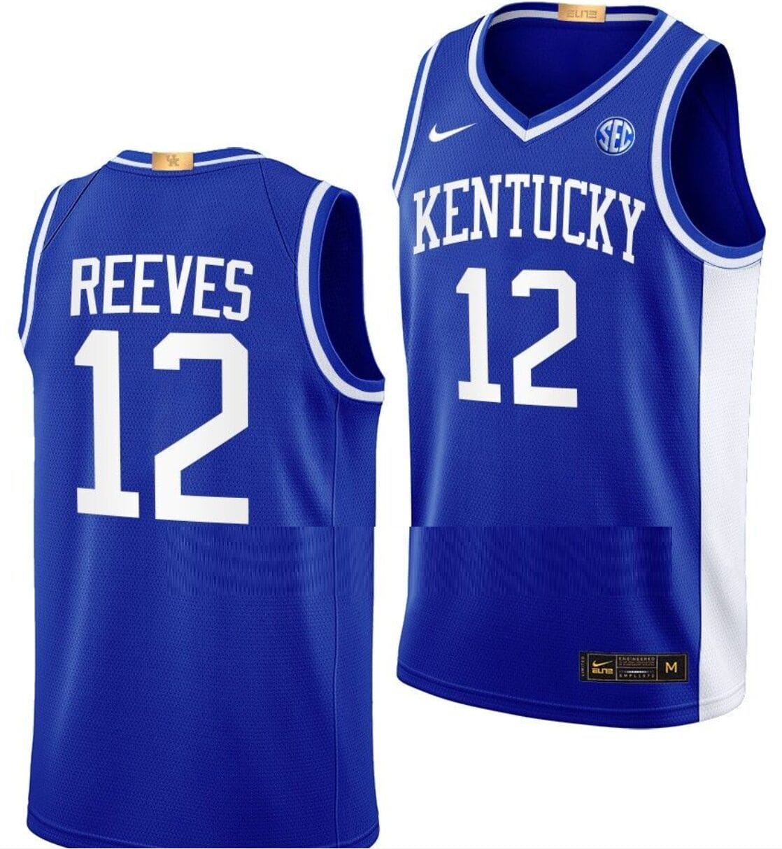 Antonio Reeves Jersey #12 Kentucky Wildcats Basketball Royal Throwback Go Big Blue