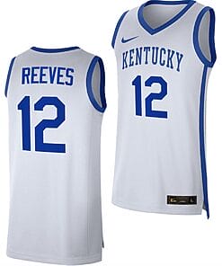 Antonio Reeves Jersey #12 Kentucky Wildcats Replica Basketball White