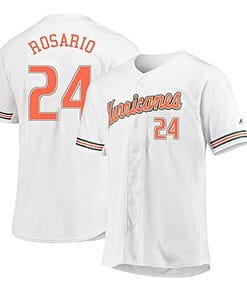 Alejandro Rosario Jersey #24 Miami Hurricanes Baseball NCAA College White Alumni