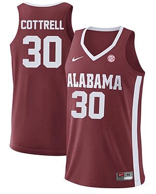 Adam Cottrell Jersey Alabama Crimson Tide College Basketball Replica Crimson #30