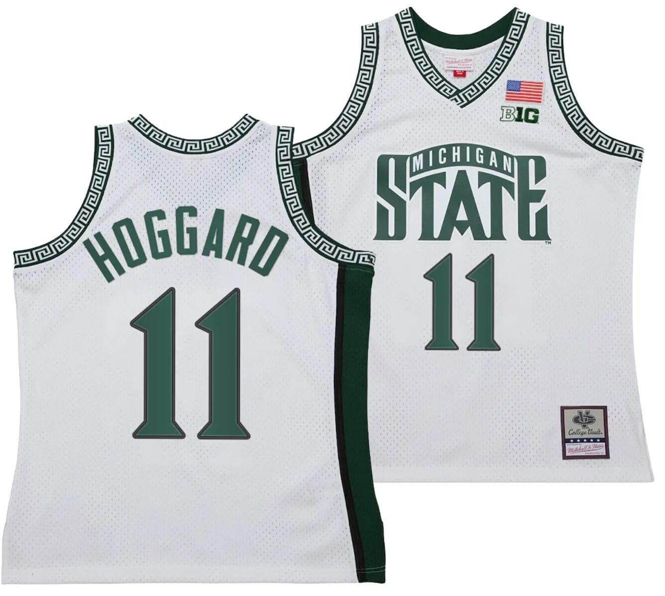AJ Hoggard Jersey #11 Michigan State Spartans 125th Basketball Anniversary 1999 Throwback White