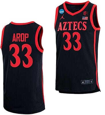 Aguek Arop Jersey San Diego State Aztecs College Basketball 2023 NCAA March Madness Black #33