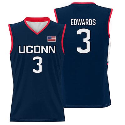 Aaliyah Edwards Jersey UConn Huskies College Basketball Navy #31