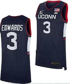 Aaliyah Edwards Jersey #3 UConn Huskies College Basketball Navy Replica