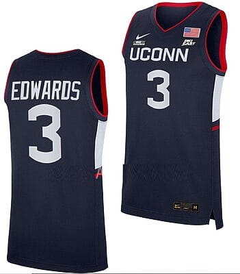 Aaliyah Edwards Jersey #3 UConn Huskies College Basketball Navy Replica