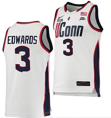 Aaliyah Edwards Jersey #3 UConn Huskies College Basketball White Replica