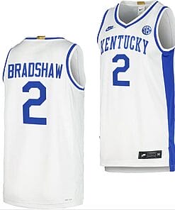 Aaron Bradshaw Jersey #2 Kentucky Wildcats Limited Retro Basketball White 2023-24