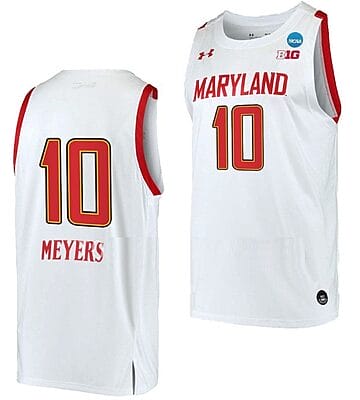 Abby Meyers Jersey Maryland Terrapins College Basketball 2023 NCAA March Madness White #10