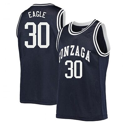 Abe Eagle Jersey #30 Gonzaga Bulldogs College Basketball Navy