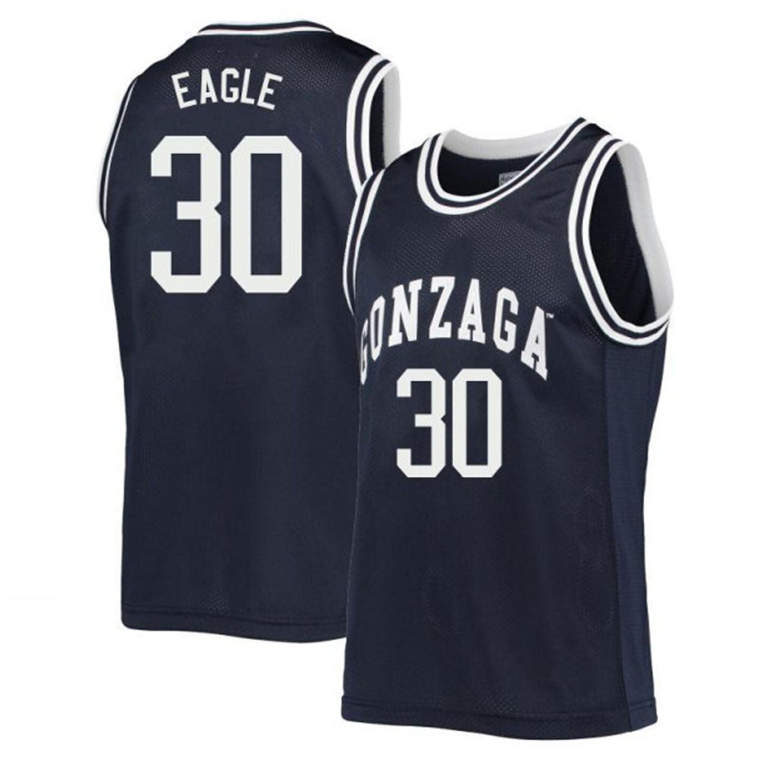 Abe Eagle Jersey #30 Gonzaga Bulldogs College Basketball Navy