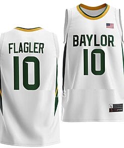 Adam Flagler Jersey #10 Baylor Bears College Basketball Home White