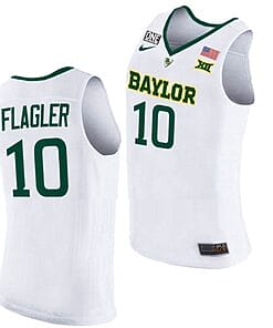 Adam Flagler Jersey #10 Baylor Bears College Basketball White