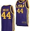 Adam Miller Jersey #44 LSU Tigers College Basketball Purple