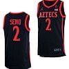 Adam Seiko Jersey San Diego State Aztecs College Basketball Black #2