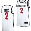 Adam Seiko Jersey San Diego State Aztecs College Basketball Home White #2