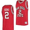 Adam Seiko Jersey San Diego State Aztecs College Basketball Red Retro #2