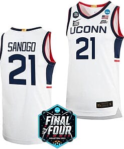 Adama Sanogo Jersey #21 UConn Huskies College Basketball 2023 NCAA Final Four White