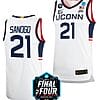 Adama Sanogo Jersey #21 UConn Huskies College Basketball 2023 NCAA Final Four White